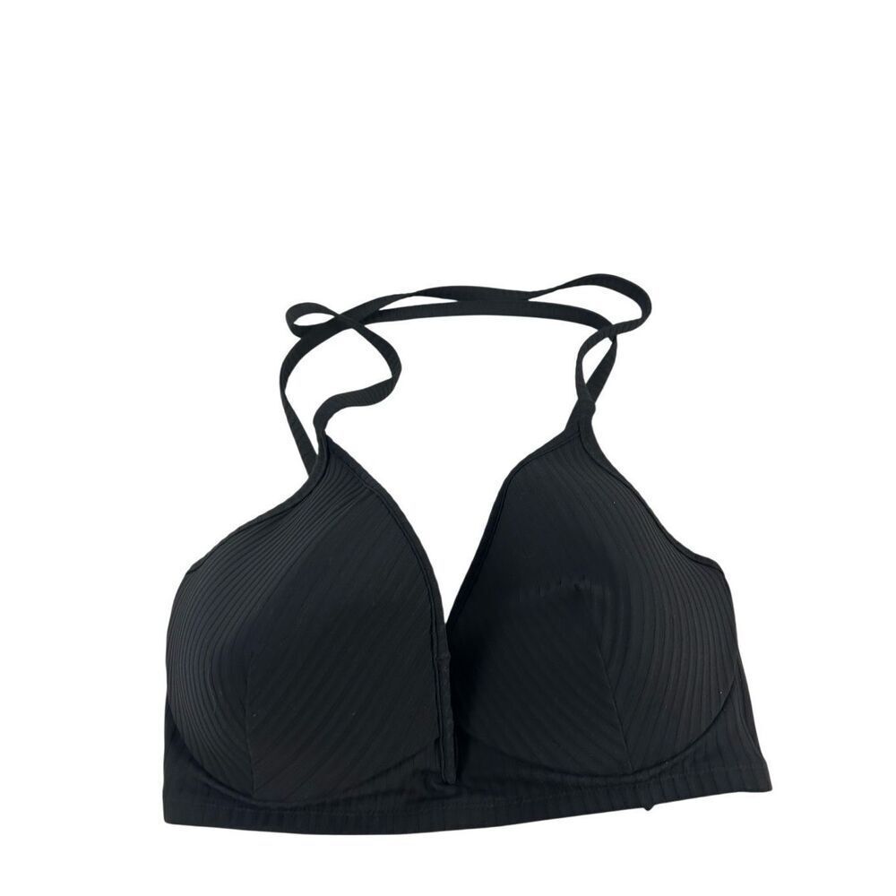 Shade N shore 36DD ribbed black‎ swim racerback top
